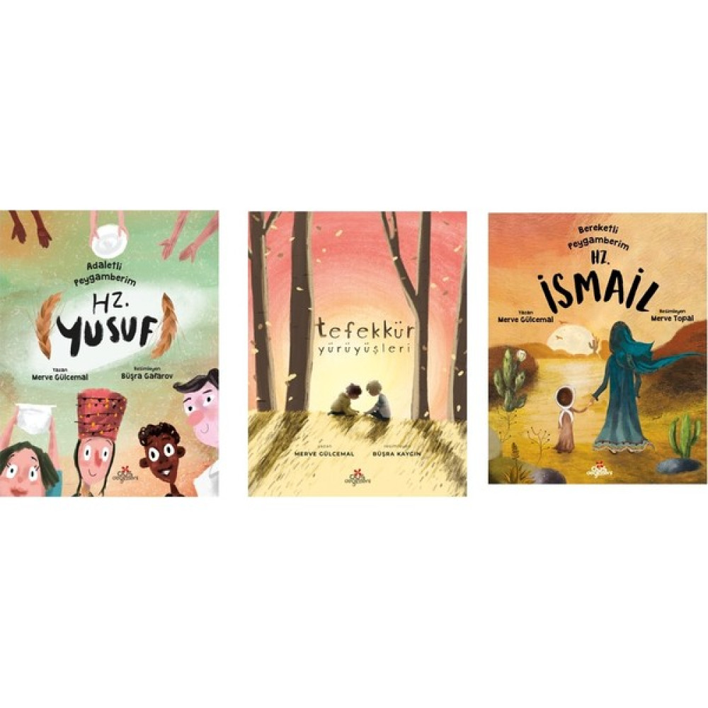 Merve Gülcemal 5-8 Yaş 3 Lü Kitap Seti (Tefekkür Yürüyüşleri-Hz Yusuf- Hz Ismail) Okul Öncesi Eğitici & Öğretici Kitaplar Fiyatı