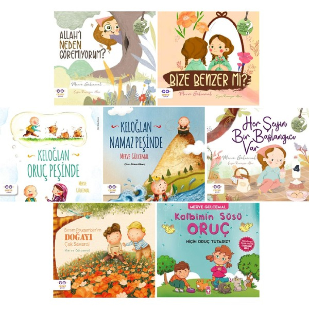 Merve Gülcemal 7 Kitap Set Allah'ı Neden Göremiyorum - Kalbimin Süsü Oruç - Keloğlan Oruç Peşinde Çocuk Öykü Fiyatı