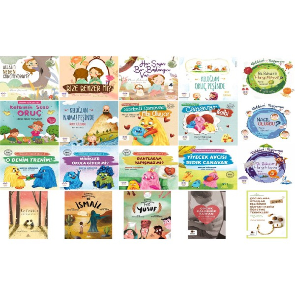 Merve Gülcemal Tüm Kitapları 20 Kitap Set / Allah'ı Neden Göremiyorum - Keloğlan Oruç Peşinde - Canavar Kardeşler - Rabbimi Tanıyorum - Her Şeyin B... Çocuk Öykü Fiyatı