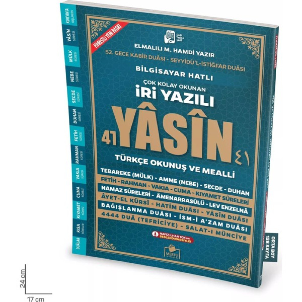 Merve Yayınları 10 Adet Sesli Yasini Şerif Arapça Türkçe Okunuşlu ve Mealli Iri Yazılı Orta Boy 192 Sayfa - Renkli Anne, Bebek Fiyatı