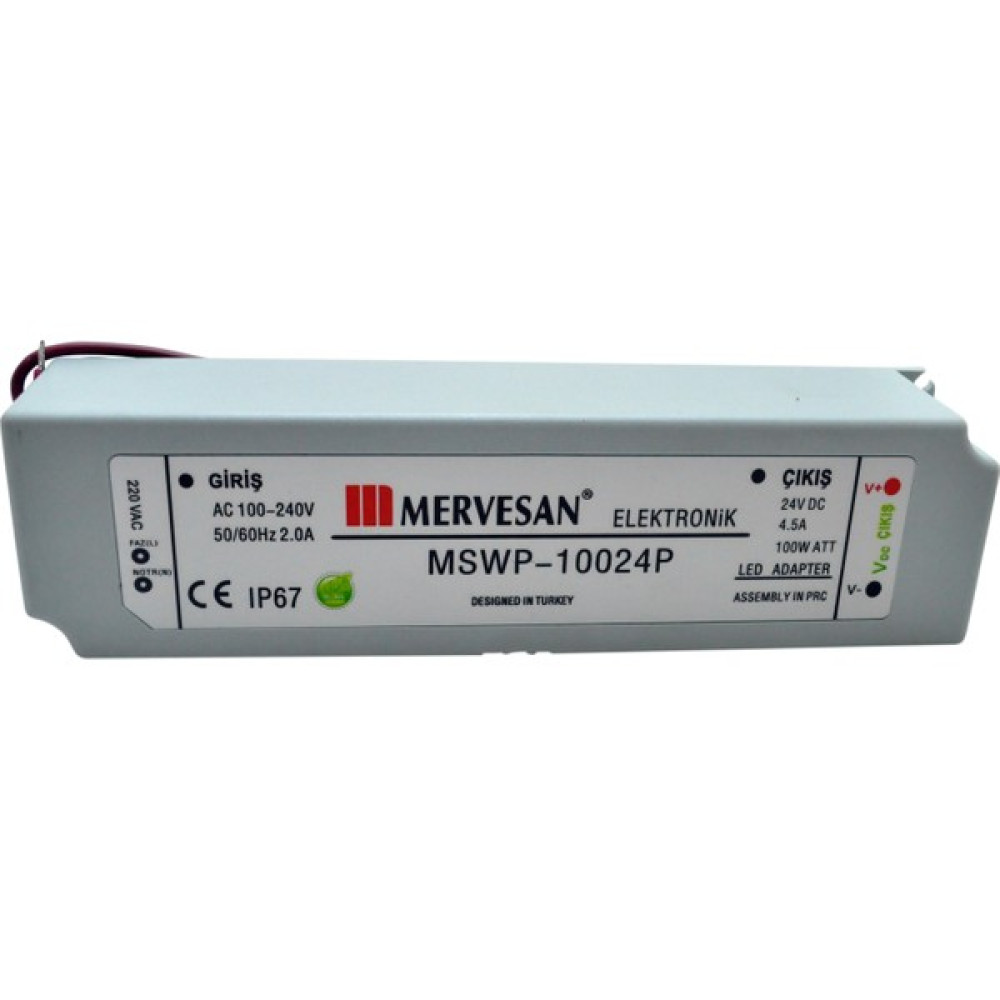 Mervesan 4,2A Led Trafosu (100W) 24V Ip67 Led Aydınlatmalar Fiyatı