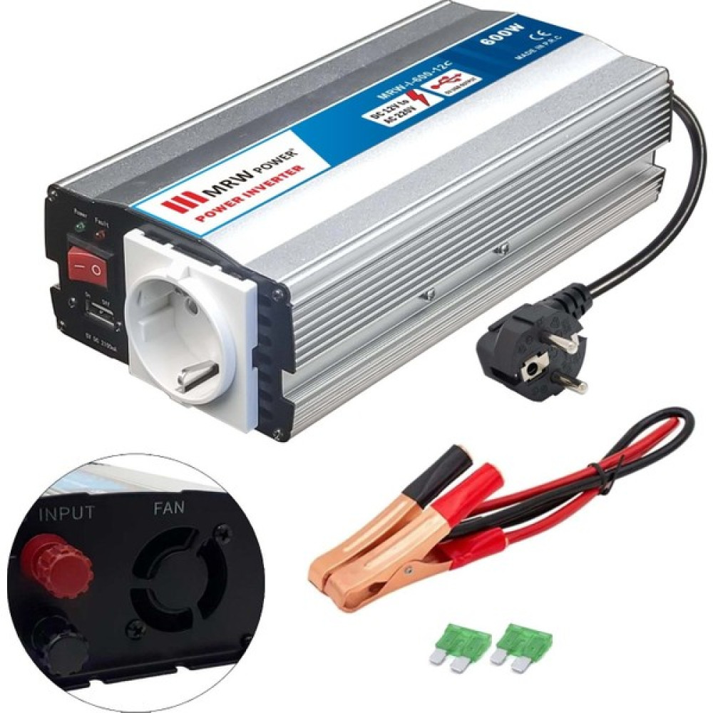 Mervesan Inverter Modifiye 12-24V 220V Akü Şarj 600W Mervesan MRW-I-600-12C Bilgisayar Çevirici ve Adaptörü Fiyatı