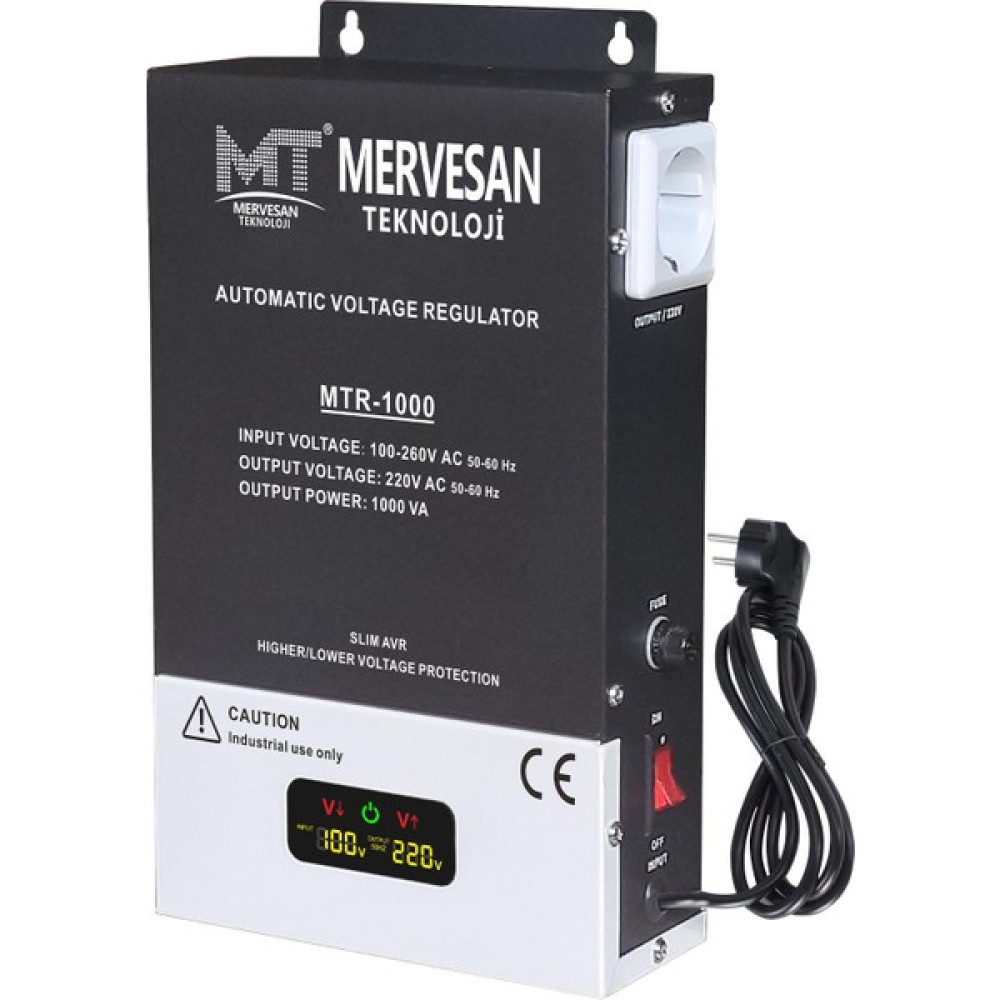 Mervesan Otomatik Voltaj Regülatörü (Kombi Tv) 1000W Mervesan MTR-1000 Oto Teypleri Fiyatı