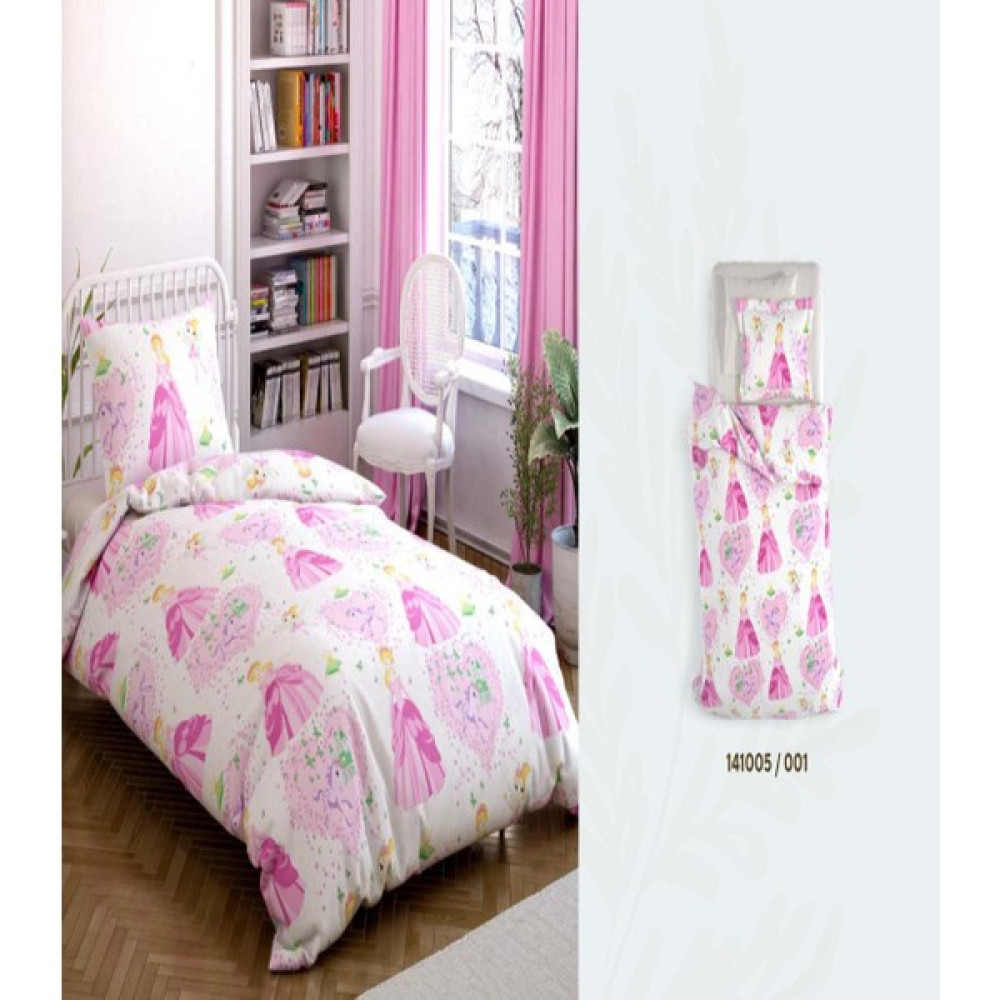 Meryu Ticaret Ranforce Kumaş Tek Kişilik Kız Çocuk Nevresim Takımı - Pembe - 160 x 220 cm Bebek Nevresim Takımı Fiyatı