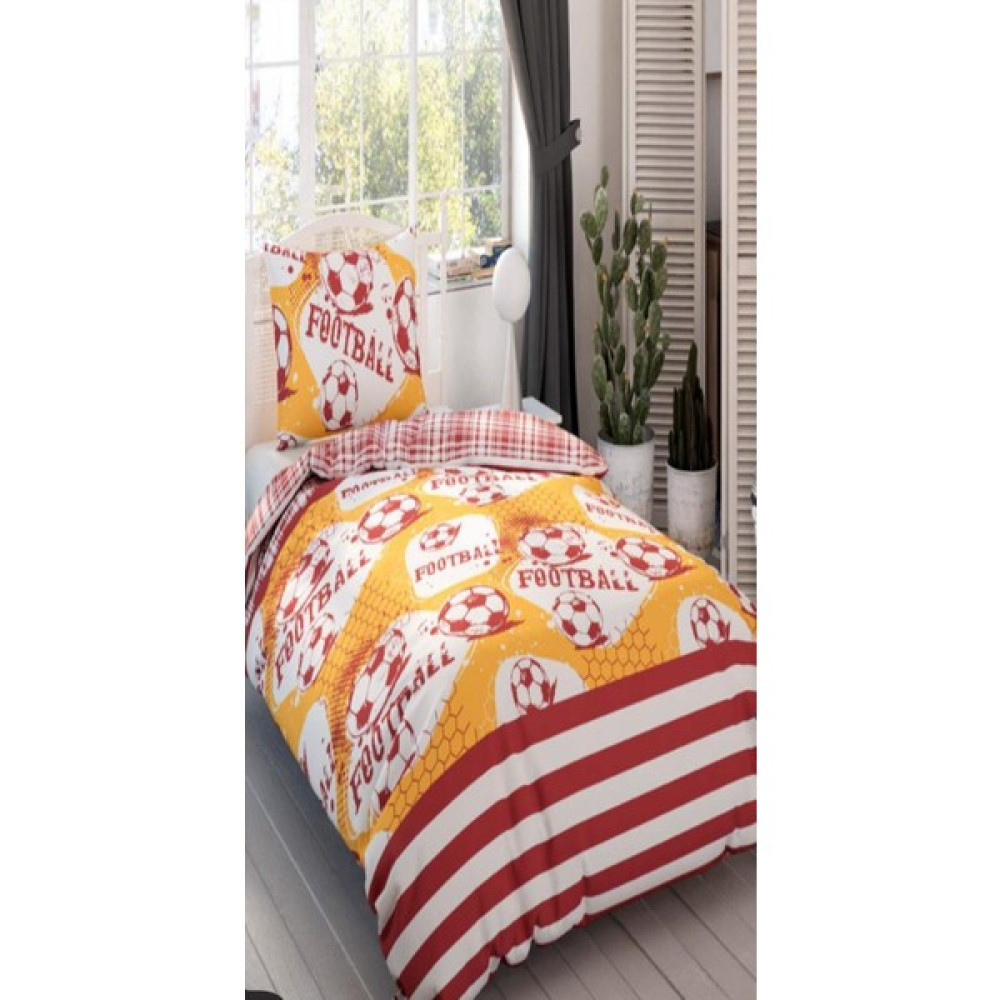 Meryu Ticaret Ranforce Kumaş Tek Kişilik Nevresim Takımı Sarı Kırmızı - 160 x 220 cm Bebek Nevresim Takımı Fiyatı