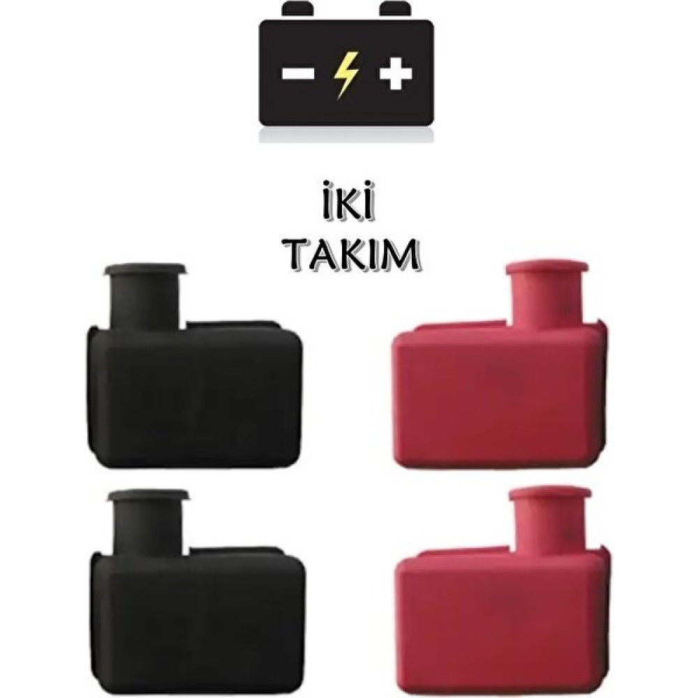 Mesa Iki (2) Takım Akü Kutup Başı Kuruma Lastiği (+)(-),Muhafaza Başlığı, Kapağı Akü & Akü Malzemeleri Fiyatı
