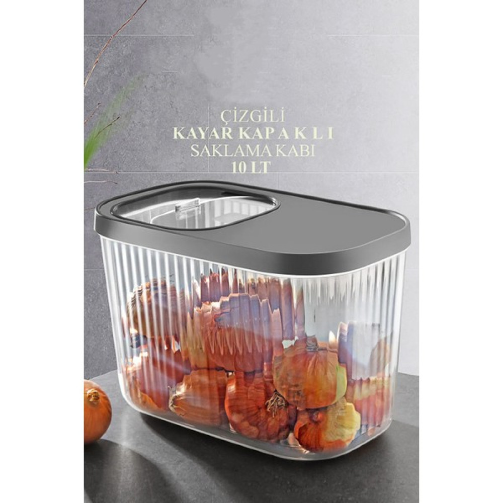 Mesapa Home Multibox Kolay Açılır Kayar Kapak Çok Amaçlı Erzak Kabı Patates Soğan Bakliyat Saklama Kabı 10 Lt. Saklama Kapları Fiyatı
