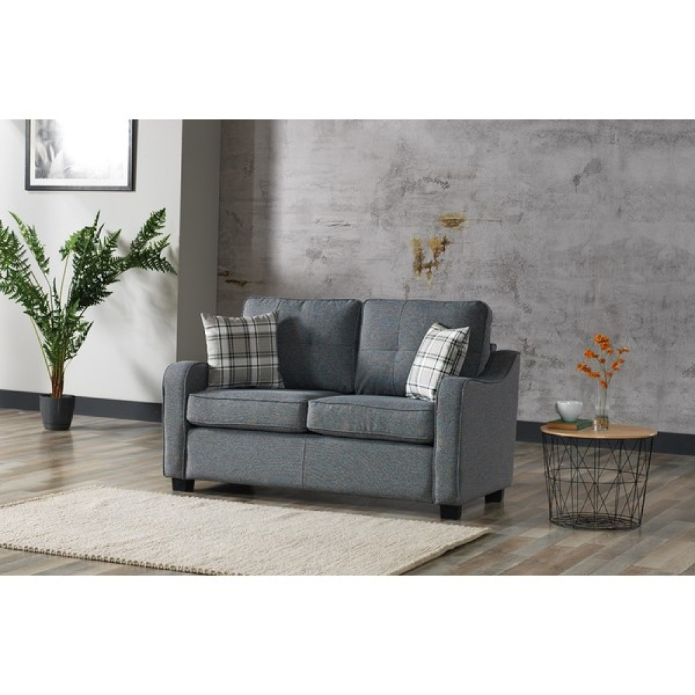 Meşe Home Plus Kılıflı Torba Yaylı Keten Kumaş Fonksiyonel İkili Kanepe Koltuk Gri Kanepe & Çekyat Fiyatı