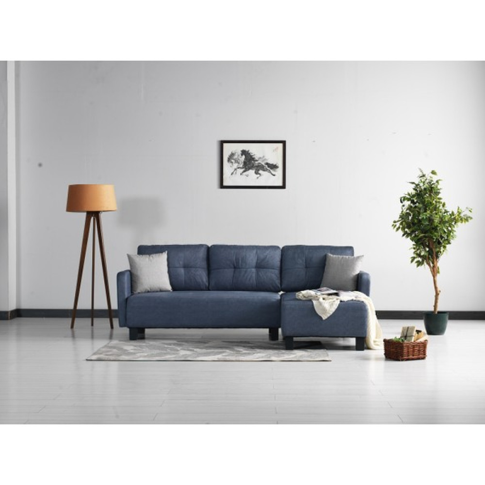 Meşe Home Puzzle Kılıflı Süngerli Nubuk Kumaş Buz Mavisi Plastik Ayak Köşe Takımı - Mavi Koltuk Fiyatı