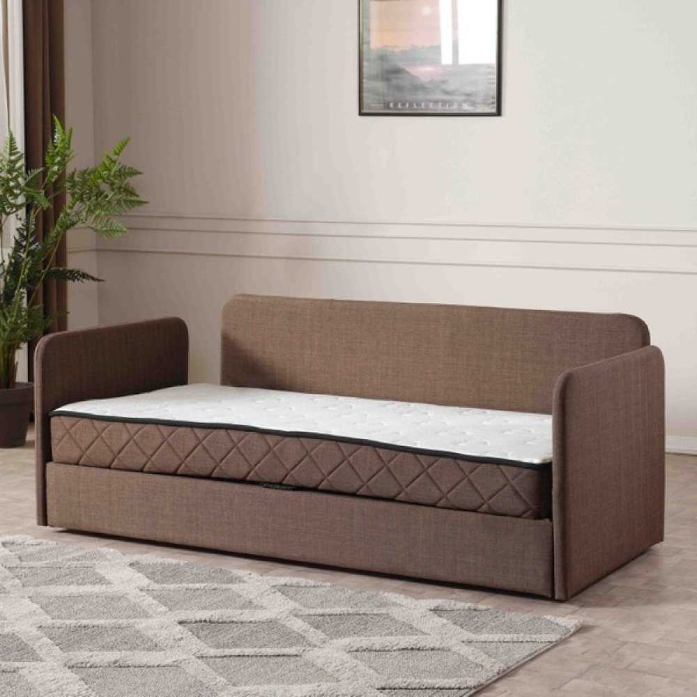Meşe Home Siesta Fonksiyonel Kanepe Koltuk Metal Bazalı Yataklı Süngerli Kahverengi Plastik Ayaklı - Kahve - Renk Kanepe & Çekyat Fiyatı