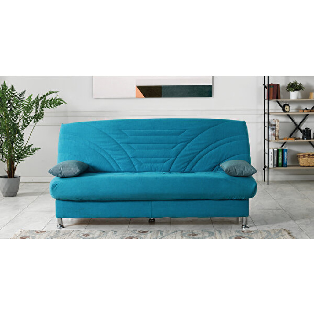 Meşe Home Smart Kılıflı Bazalı Yataklı Süngerli S Yaylı Kanepe Mavi Kanepe & Çekyat Fiyatı