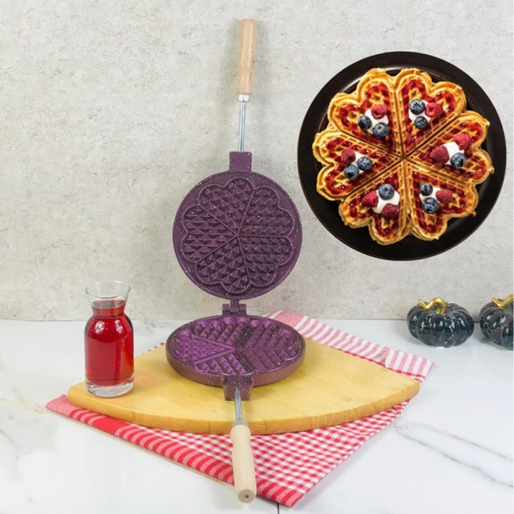 Meşeler Döküm Waffle Tava - 18 cm - Mor Tavalar Fiyatı