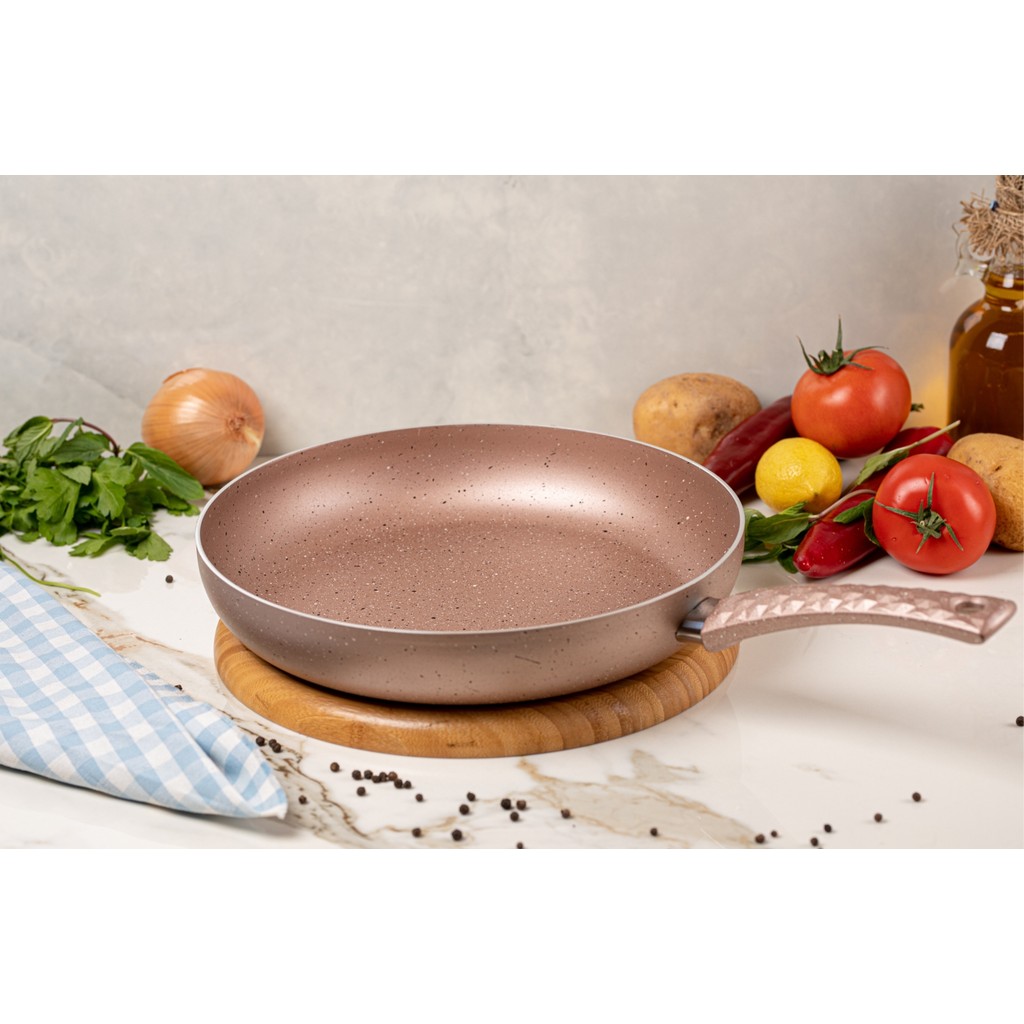 Meşeler Granit Tava Rose - 20 cm - Rose Gold Tencere / Tava Setleri Fiyatı