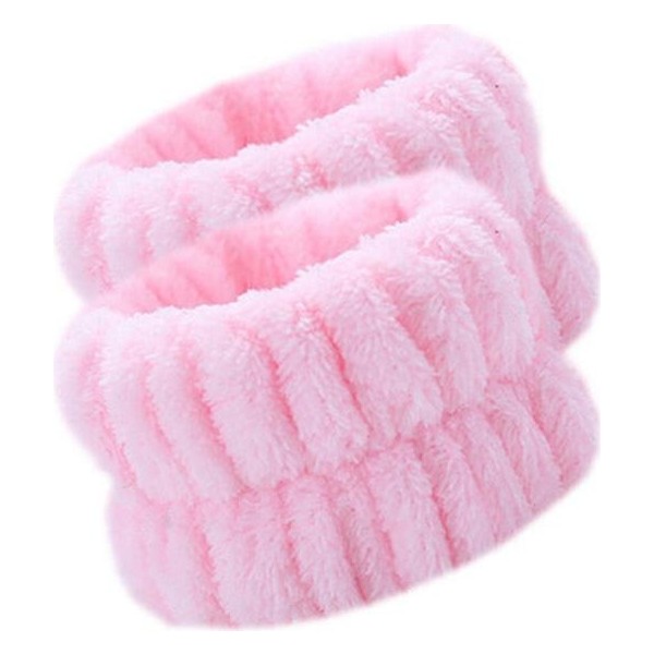Meşeli Tekstil 2 Adet Süper Soft Havlu Bilek Yıkama Bandı Sporcu Spa Bileklik - Pembe - Pembe - Pembe El / Yüz Havlusu Fiyatı