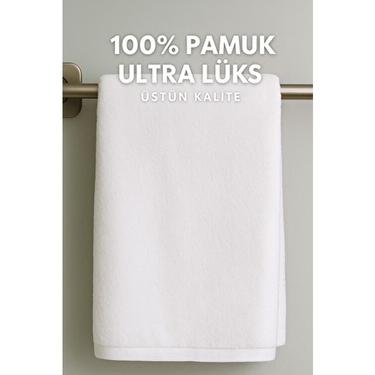 Meşeli Tekstil Hızlı Kuruyan Pamuklu Otel El Yüz Baş Saç Havlusu 50X90 cm Dayanıklı - Beyaz - 50 x 90 cm El / Yüz Havlusu Fiyatı