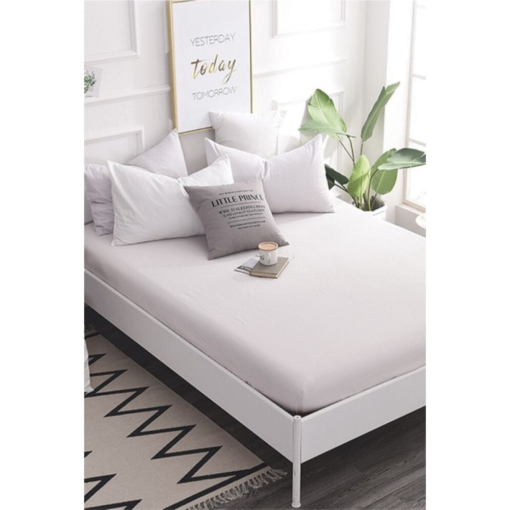 Meşeli Tekstil Lastikli Çift Kişilik 63 Tel Lüks Otel Çarşafı - 160X200 - Beyaz Çarşaf Fiyatı