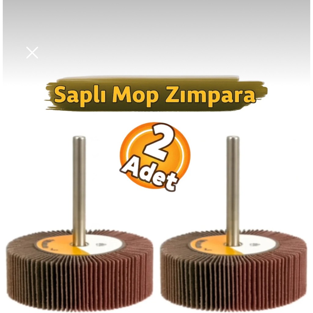 Meşem Saplı Mop Zımpara Matkap Uyumlu 50-30 mm (2 Adet) Diğer Fiyatı