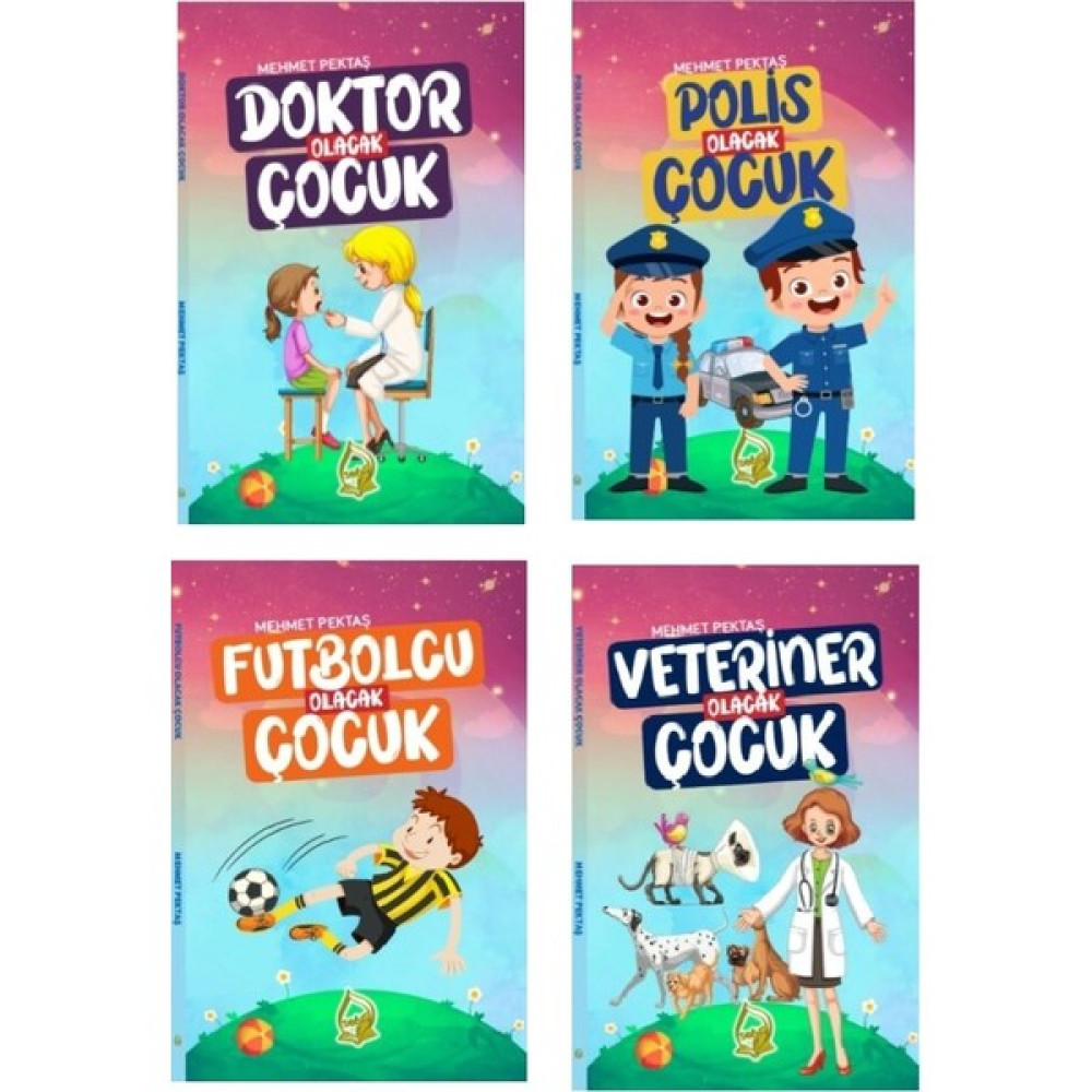 Meslekler Hikaye Seti 4 Kitap (Polis - Doktor - Veteriner - Futbolcu) - Mehmet Pektaş Çocuk Masal Fiyatı