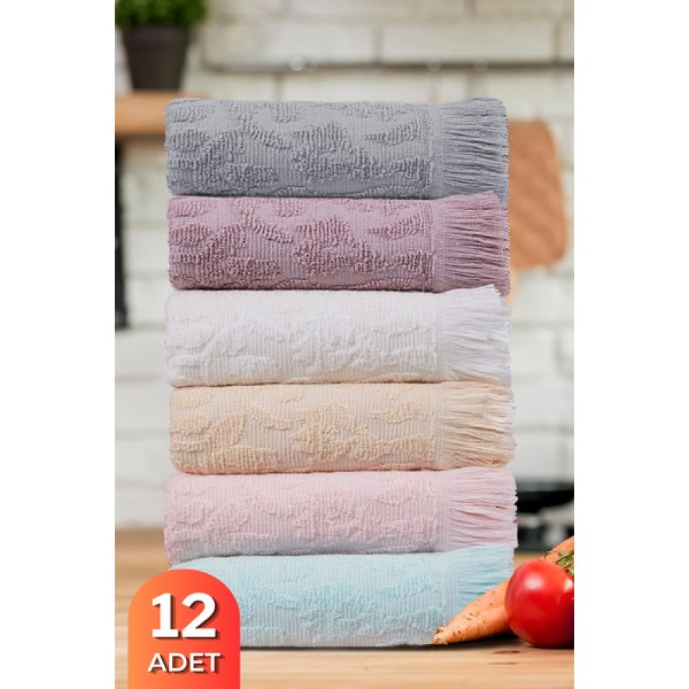 Meslina 30X50CM 12 Parça Mutfak Havlusu | Kurulama Bezi | El Havlusu - 30 x 50 cm - Çok Renkli El / Yüz Havlusu Fiyatı