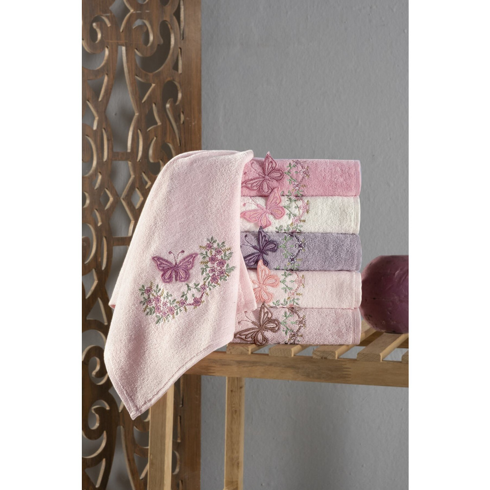 Meslina Home 30x50cm 6 Parça Kelebek Yumuşak Parlak Mutfak Havlusu | El Havlusu | Yüz Havlusu Seti Banyo Havlusu Fiyatı
