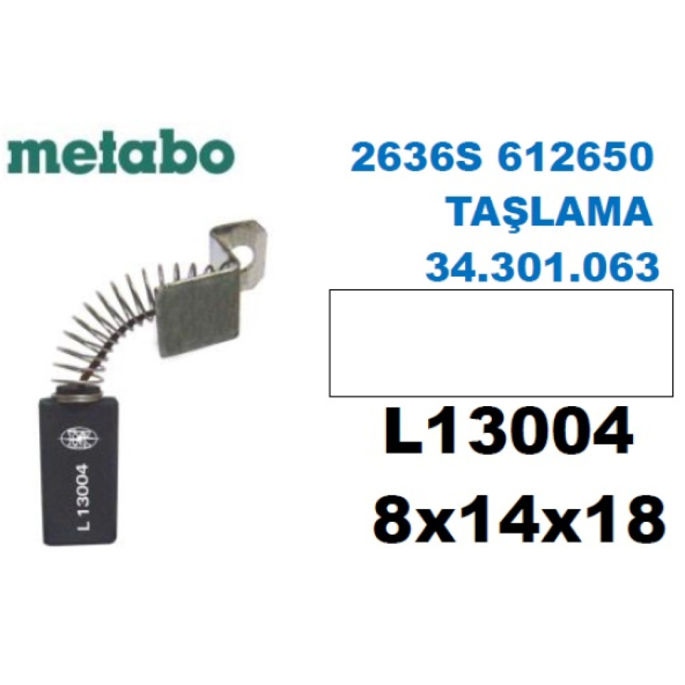 Metabo 2636S 612650 Taslama 34.301.063 Komur Firca Seti 8X14x18 Taşlama Makinesi Fiyatı