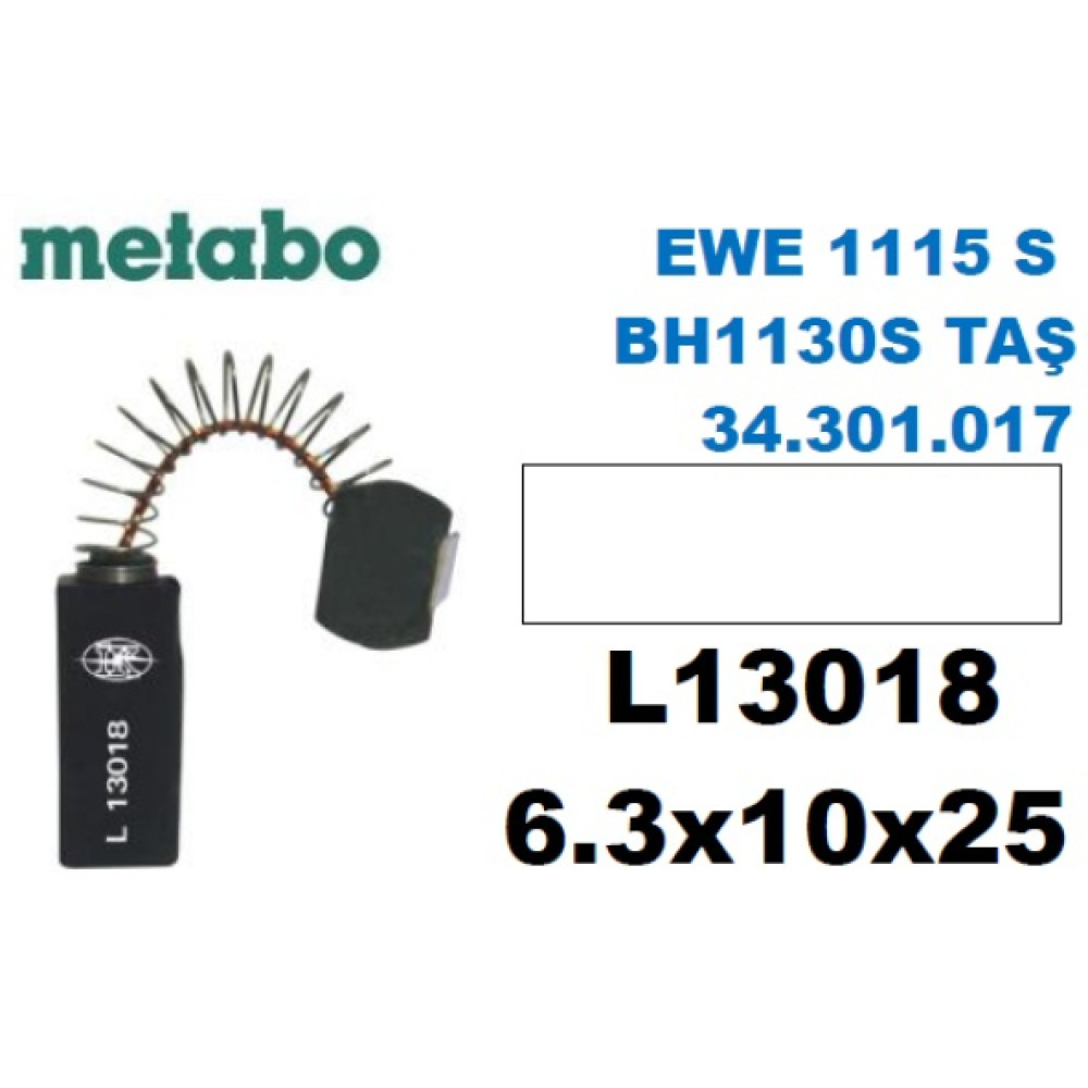 Metabo Ewe 1115 S Bh1130s Taslama 34.301.017 Komur Firca Seti 6,3X10x25 Taşlama Makinesi Fiyatı