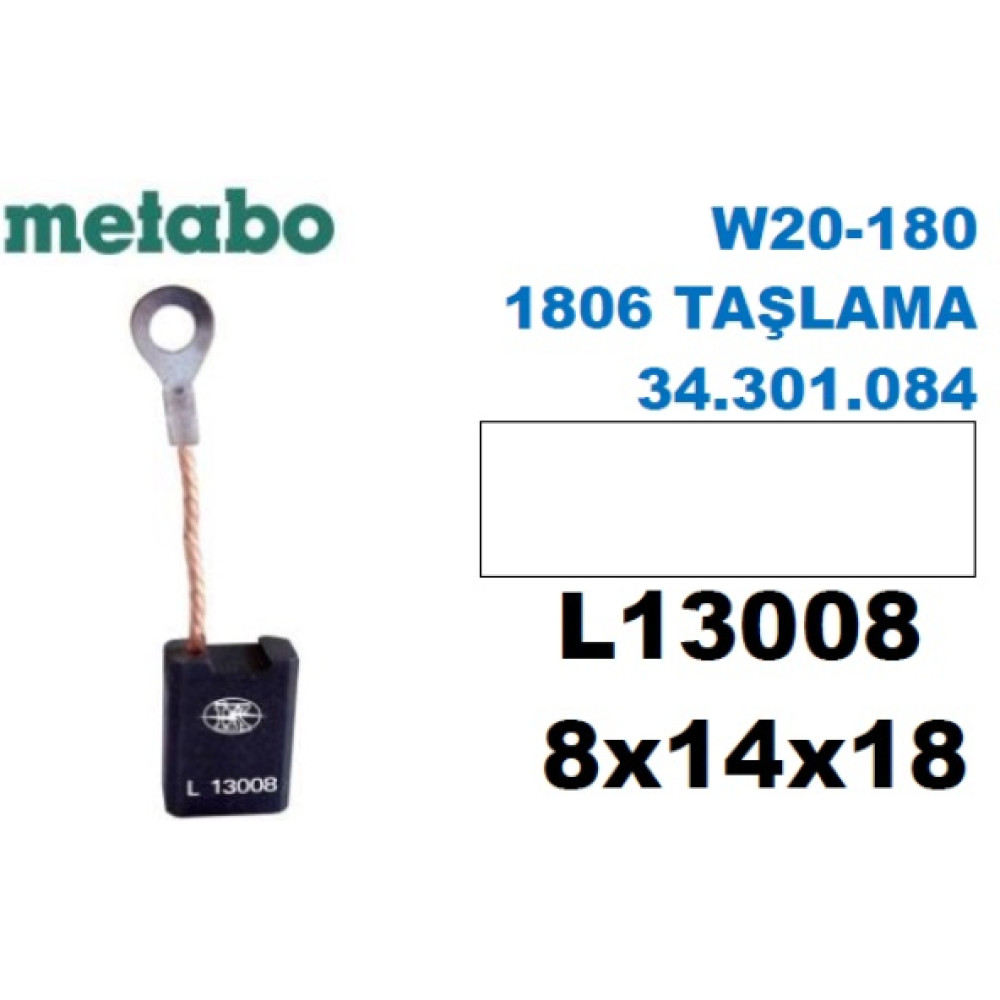 Metabo W20 180 1806 Taslama 34.301.084 Komur Firca Seti 8X14x18 Taşlama Makinesi Fiyatı