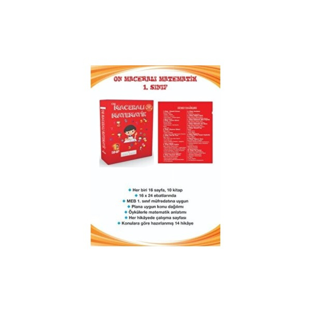 Metafor Yayıncılık 1. Sınıf On Maceralı Matematik (10 Kitap) Tüm Dersler Fiyatı