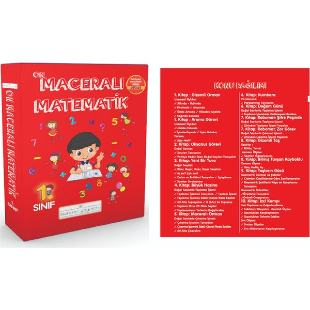 Metafor Yayıncılık Metafor 1. Sınıf On Maceralı Matematik(10 Kitap) Kaynak Kitapları Fiyatı