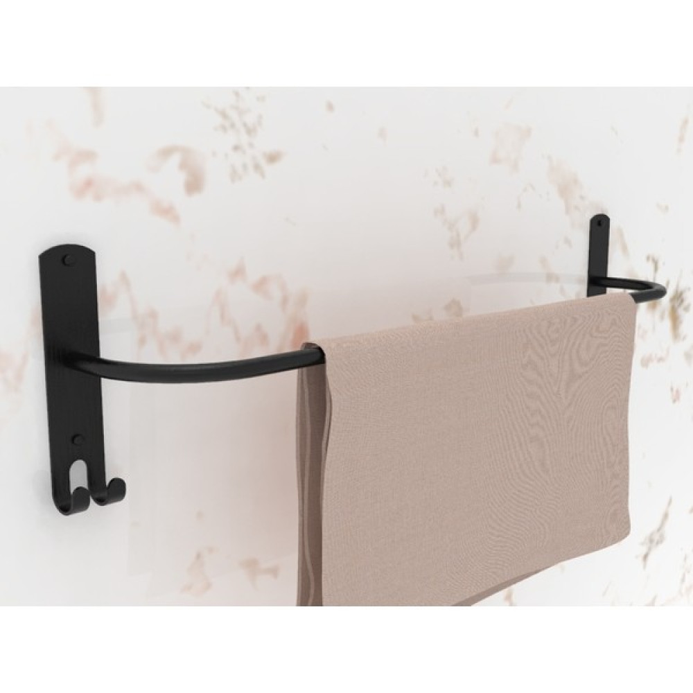 Metal Banyo Havluluk Askı Banyo Askısı Havlu Askısı Banyo ve Mutfak Havlu Askısı - Siyah - 60 cm Banyo Askılık Fiyatı