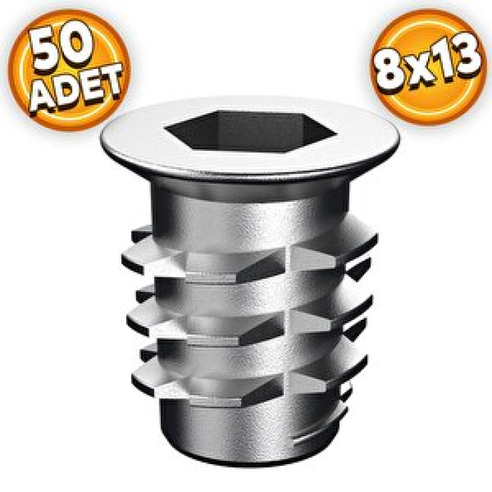 Metal Euro Dübel 8x13 M6 Çinko (50 Adet) Vida, Çivi, Somun Fiyatı