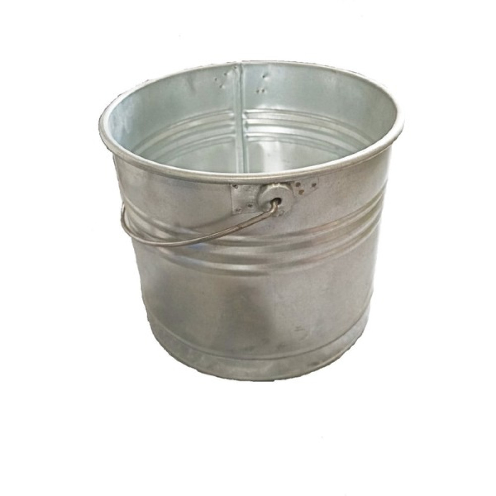 Metal Galvaniz Su Kovası 29 cm Yuvarlak Su, Süt kovası - Gri - 12 L Dekoratif Bahçe Ürünleri Fiyatı