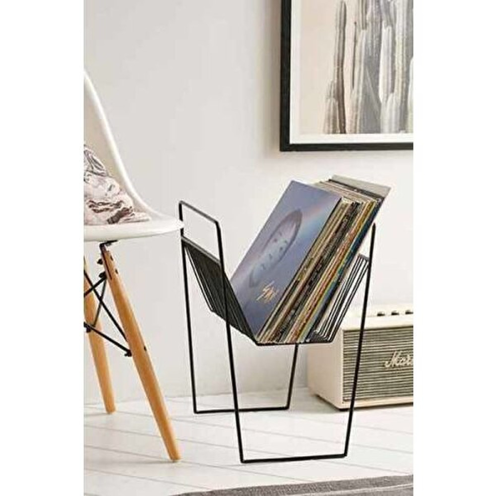 Metal Gazetelik Dergilik Plaklık Dergi Kitap Gazete Tutacağı Siyah Retro Tasarım Dergilik / Gazetelik Fiyatı