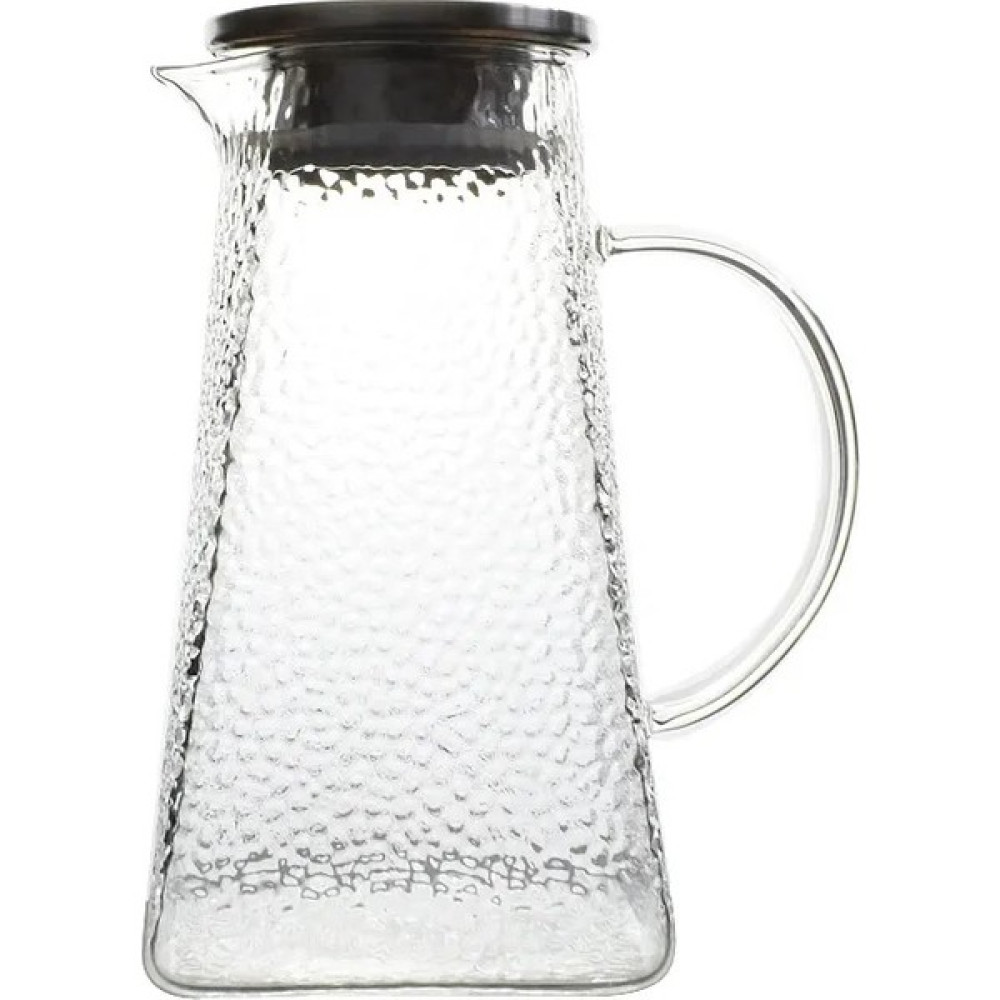 Metal Kapaklı Buzlu Isıya Dayanıklı Borosilikat Cam Sürahi 1500 ml Sürahi Fiyatı