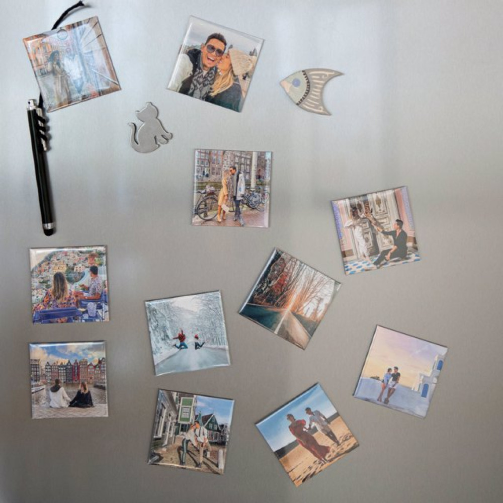 Metal Kare Magnet - 3 Adet