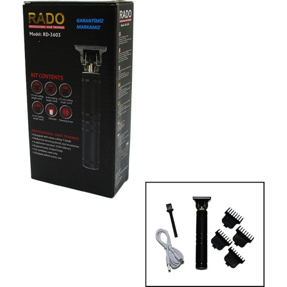 Metal Kasa USB Şarjlı Saç Sakal Traş Makinesi RD-3603 (4901) Oto Boyaları Fiyatı