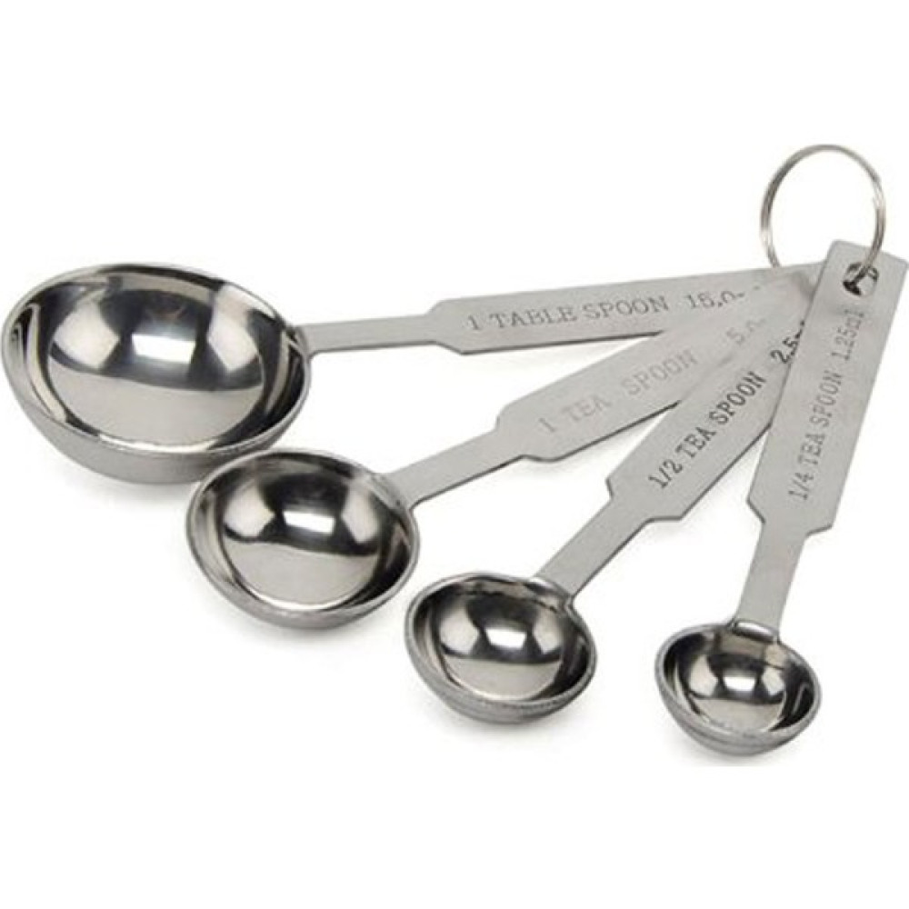 Metal Minik Ölçü Kaşıkları Ölçek Seti 4 Lü Set B5013 - Gümüş Çatal / Kaşık / Bıçak Takımları Fiyatı