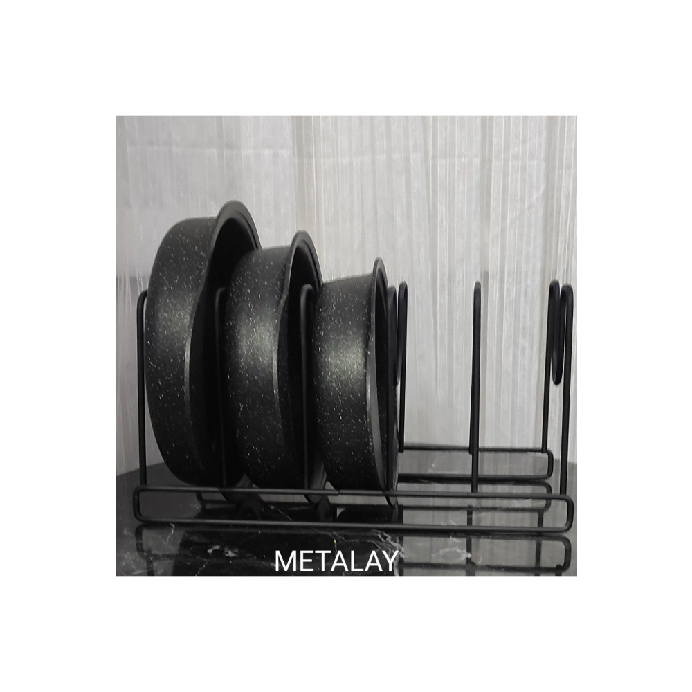 METALAY Tencere Kapağı Organizeri - 5 Bölmeli Tencere Kapak Rafı Dolap İçi Düzenleyici Fiyatı