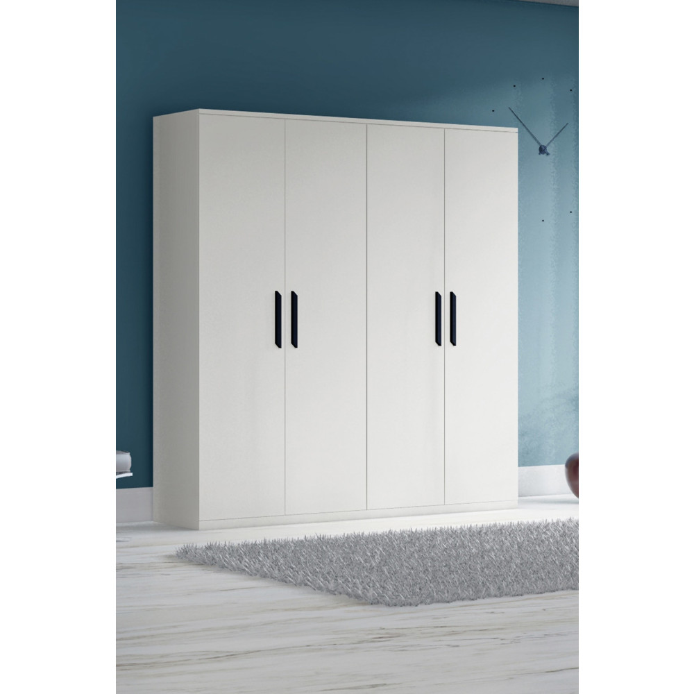 Metalia 4 Kapılı Beyaz Gardrop Dolap Gm 050 173 cm Beden Gardrop & Dolap Fiyatı