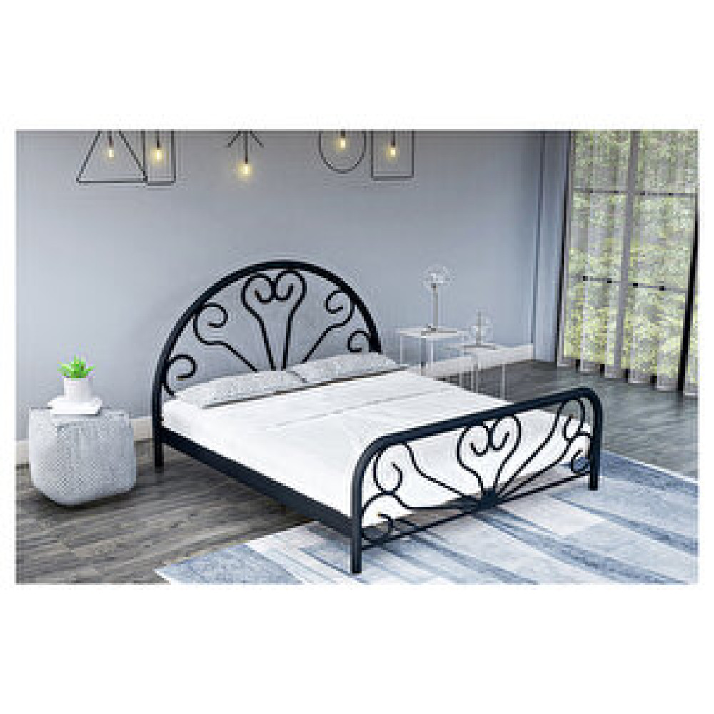 Metalia Baby Çift Kişilik Siyah Karyola 150x200 Karyola Fiyatı
