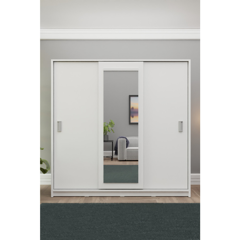Metalia Beyaz Sürgülü Dolap Gm0643 180 cm Beden Gardrop & Dolap Fiyatı