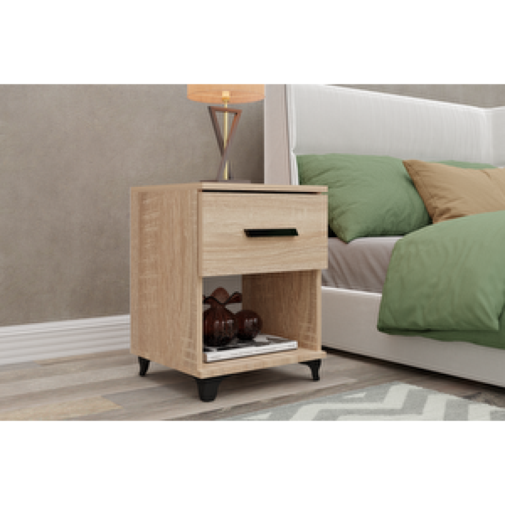 Metalia Gm 042 Sonomo Tek Çekmeceli̇ Si̇yah Kulplu Komodi̇n Komidin Fiyatı