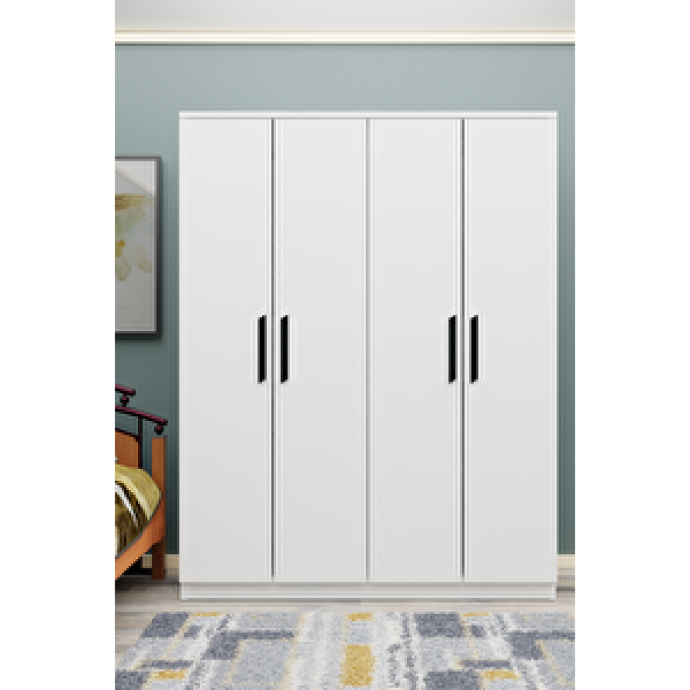 Metalia Gm 057 Atlas 4 Kapılı Siyah Kulplu Aynasız Gardırop Gardrop & Dolap Fiyatı