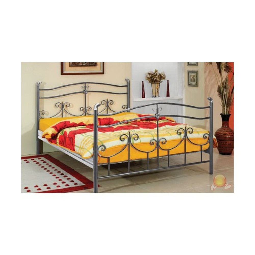 Metalia Gm 109 Hünkar Çift Kişilik Ferforje Karyola - 150 x 200 cm - Gümüş Karyola Fiyatı