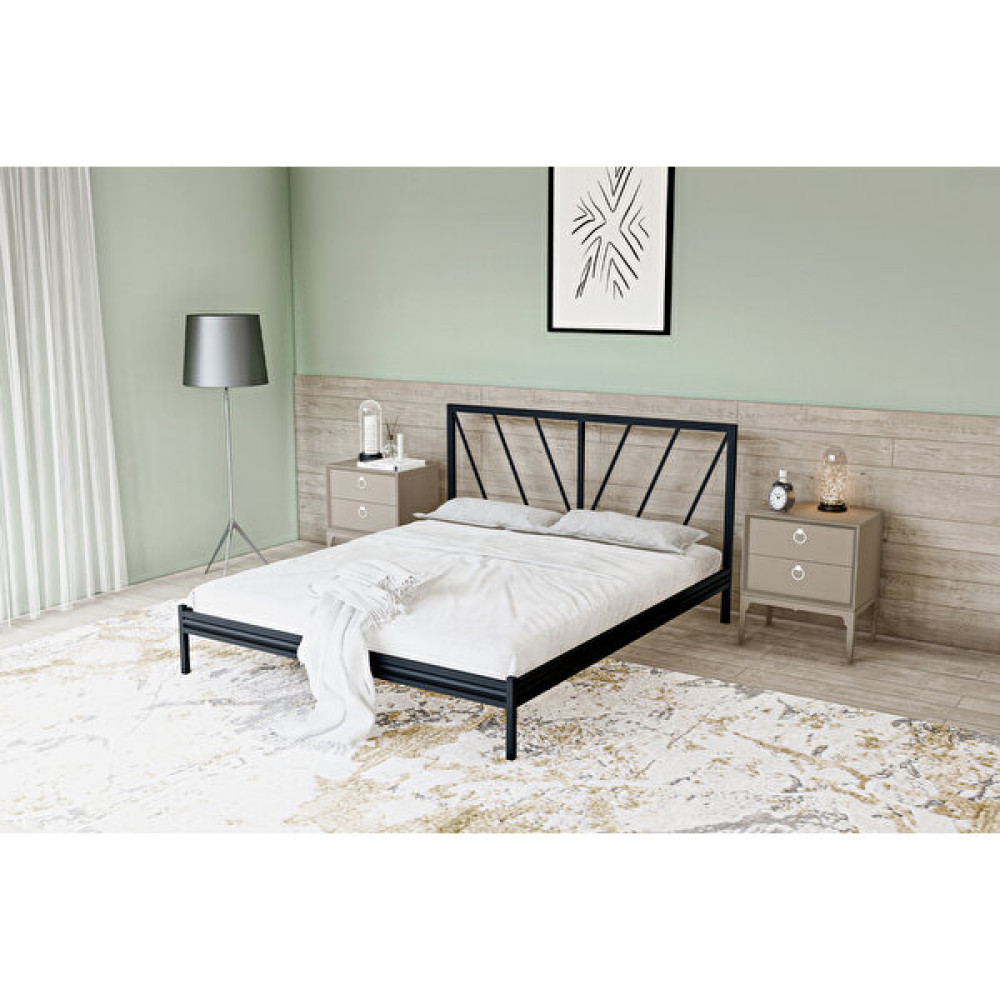 Metalia  gm 227 Gözde Dublex Metal Karyola Siyah 150X200 - 150 x 200 cm Karyola Fiyatı