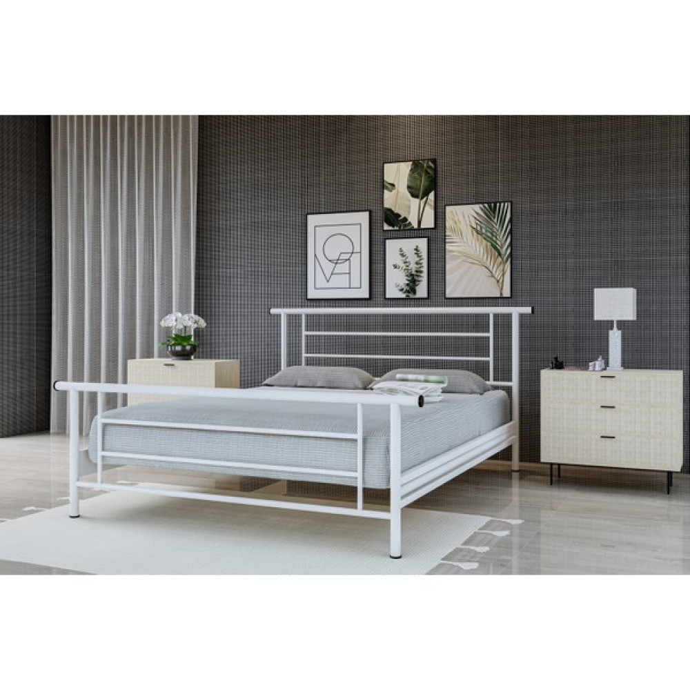 Metalia Gm 412 Zambak Çift Kişilik Metal Karyola Beyaz 160X200 - 160 x 200 cm Karyola Fiyatı