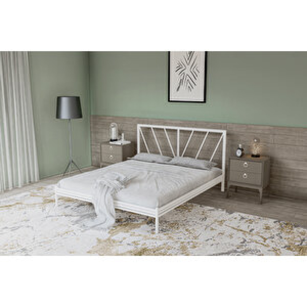 Metalia Gold Dublex Metal Karyola Beyaz 140x190. Gm 301 Karyola Fiyatı