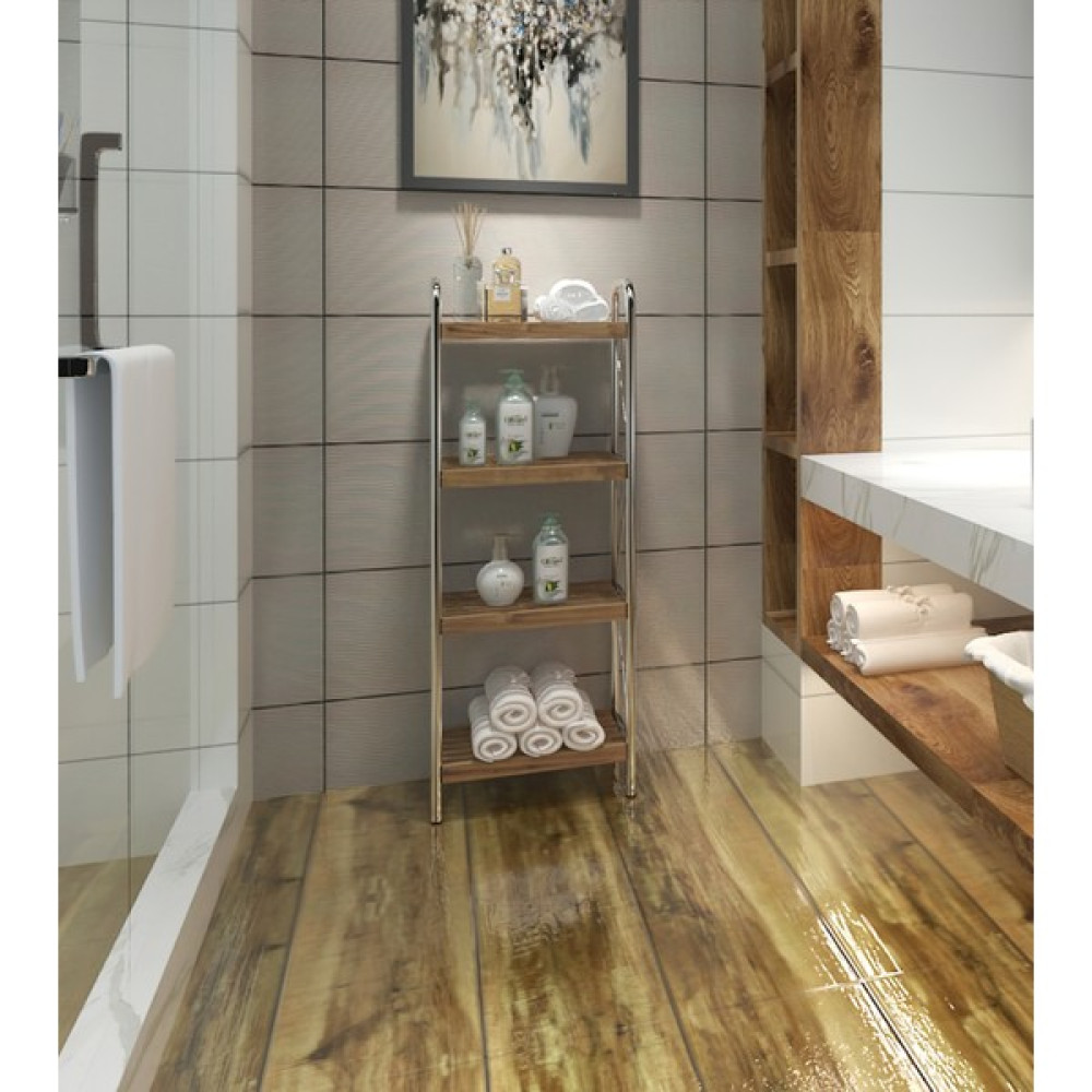 Metallica Concept Sahra Krom 4 Katlı Ahşap Raf Banyo Köşe Rafı Düzenleyici Organizer Raf - Krom Rengi Duvar Rafı Fiyatı