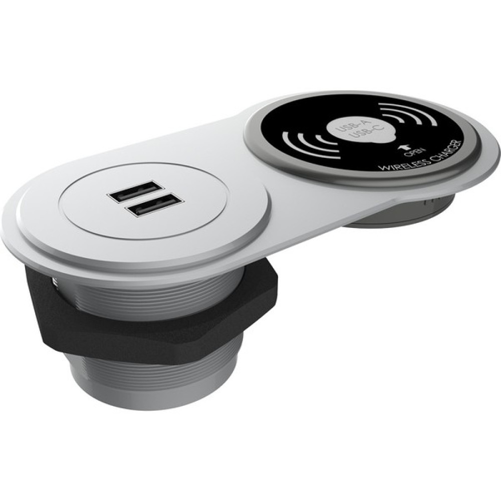 Metalline Circular-Line Modüler Priz Kutusu Wireless Usb-Gümüş - yok Oto Boyaları Fiyatı
