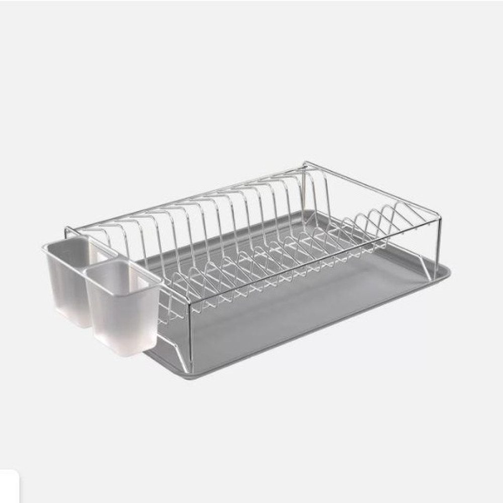 Metaltex Tek Katlı Tablalı Bulaşıklık Krom - Gümüş Pratik Mutfak Gereçleri Fiyatı
